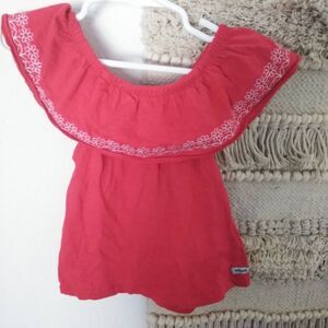 Toddler Girls 3T Red White Floral Shirts